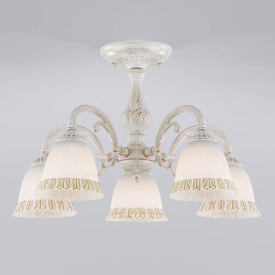 Люстра потолочная Eurosvet 60107/5 белый с золотом