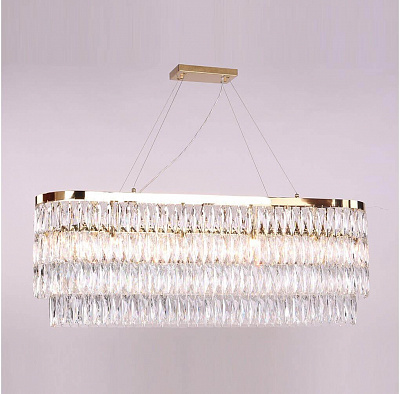 Люстра подвесная хрустальная галогеновая Newport 10128+8/S gold